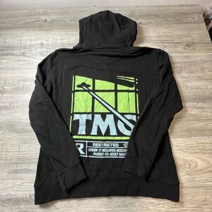 TMG Hoodie Mens Large Black Tiny Meat Gang Restricted Graphic Podcast Merch L‎